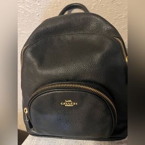 Coach black leather bag.